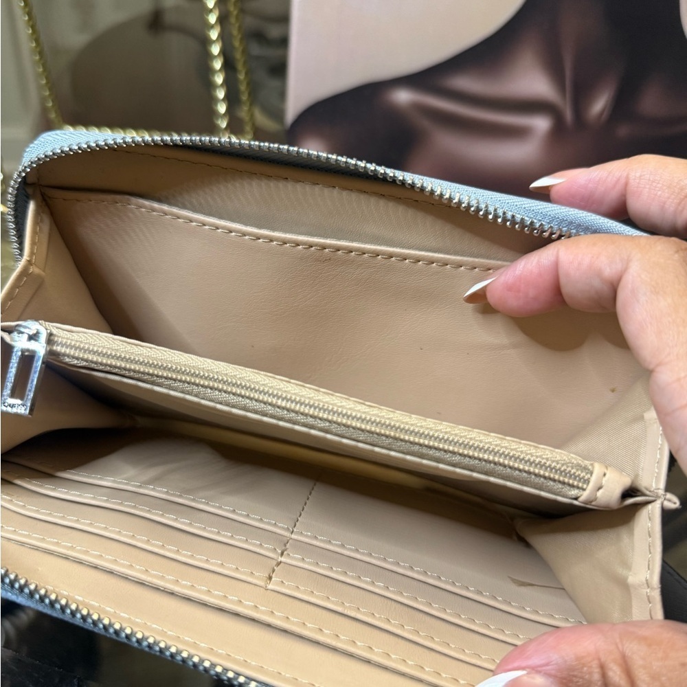 Guess Light Blue Wallet with Gold Accents - Picture 6 of 6